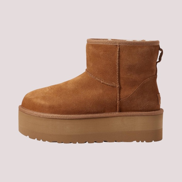 Women's UGG Classic Mini Platform in Chestnut Suede. [1134991] - Picture 4 of 6